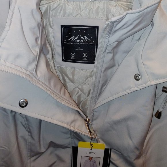 HFX Womens All Weather Hooded Coat--Cement - Picture 8 of 12